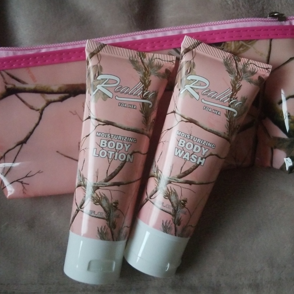 Real tree body wash and lotion
